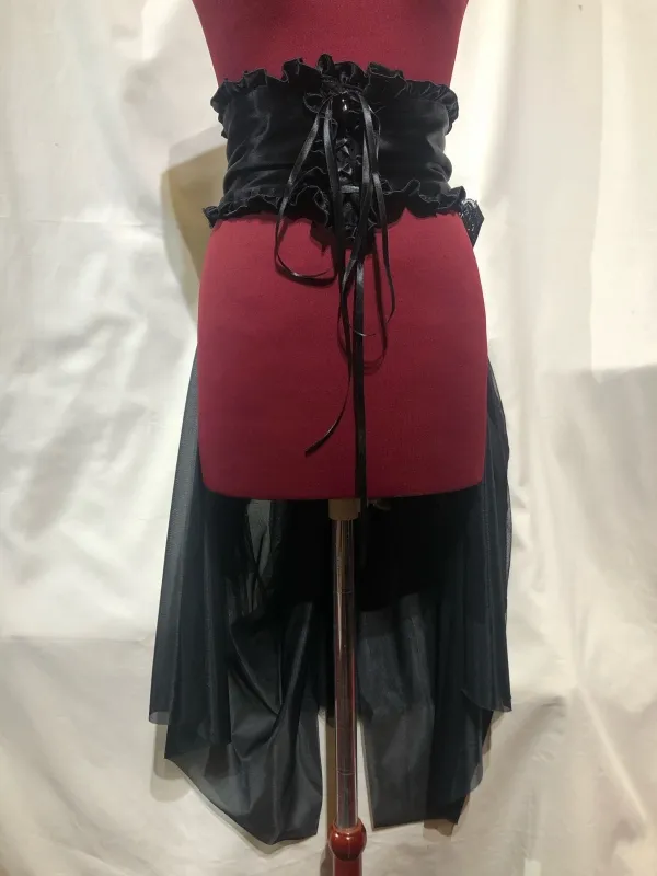 [MARBLE] 레이스업 코르셋형 벨트와 마블버슬벨트 : 블랙