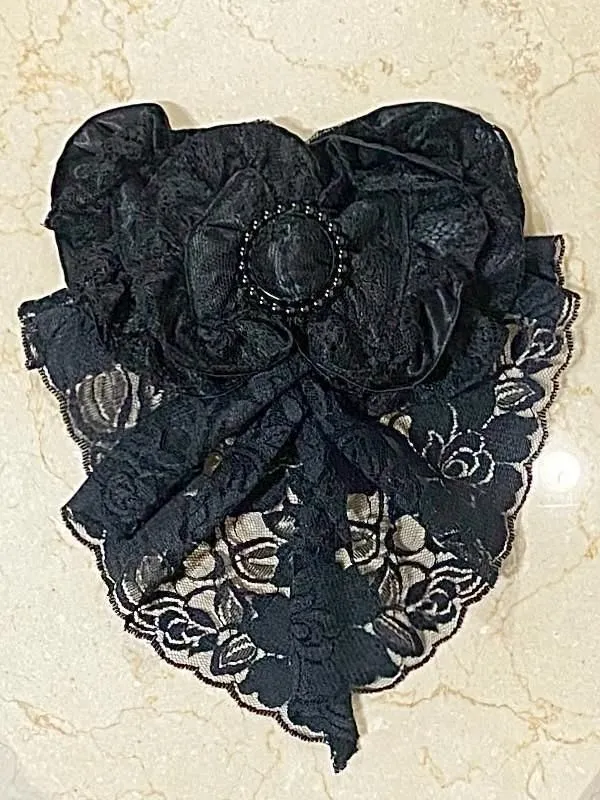 [Marmor] Marmorperlenschinke Ander Kopfkleid: Weiße x weiße Spitze