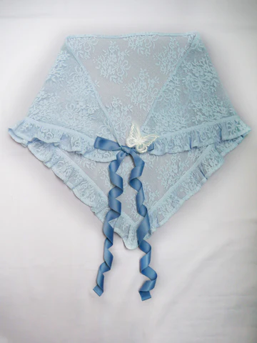 [Victorian maiden] Victorian Maiden Lacy Bouquet Stole Ivory/Greige/Pale Blue/Black ★Order period until November 24th★