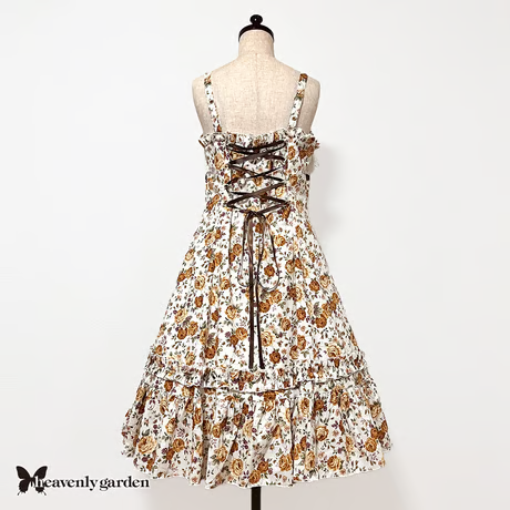 【heavenly garden 】ヘヴンリィ ガーデン　ローズプリンセスラインジャンパースカート・イエロー