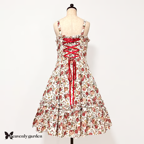[Jardin céleste] Jupe pull Heavenly Garden Rose Princess Line - Rouge