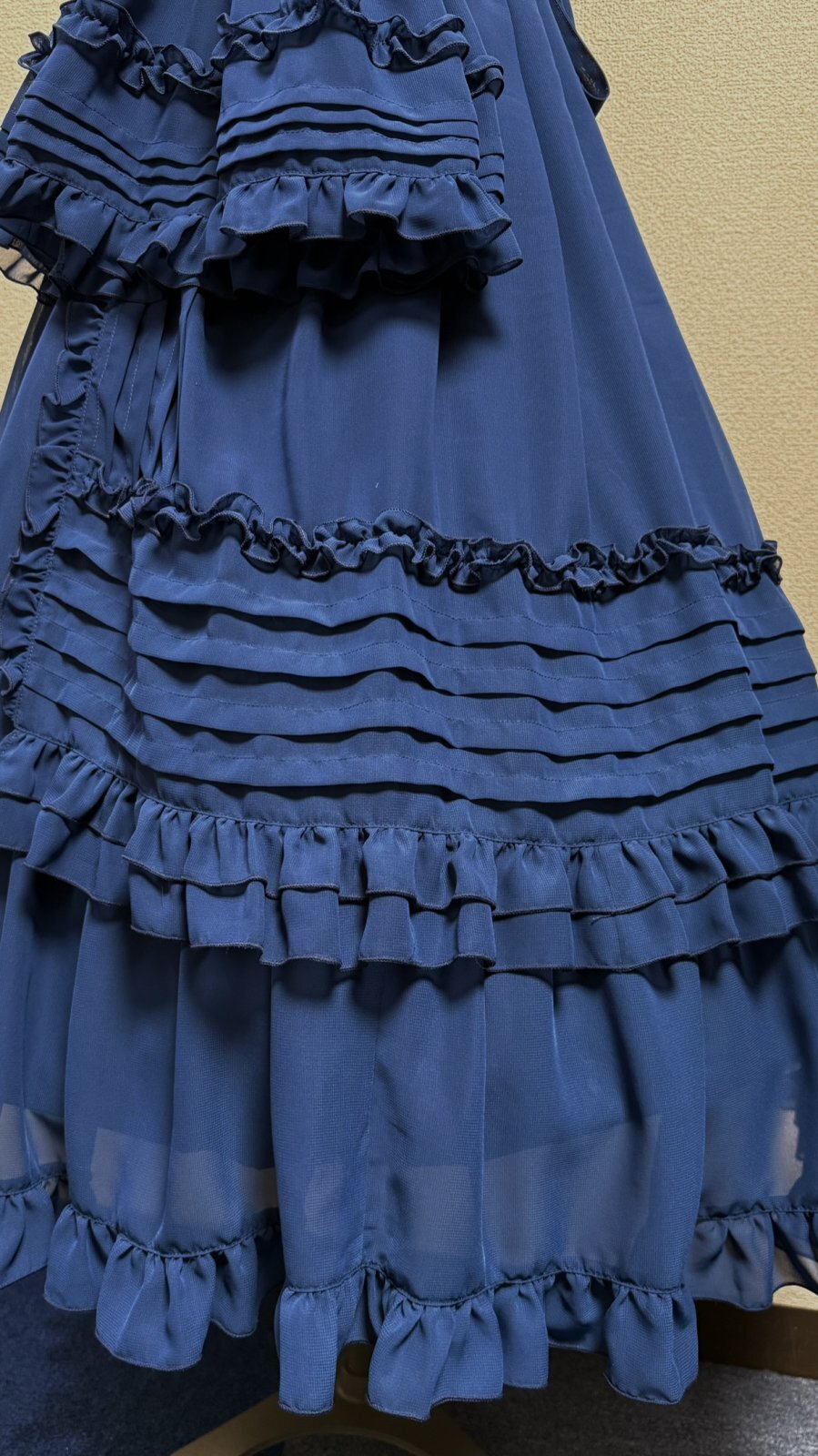 【Physical Drop】フィジカルドロップ　クラシカル姫袖ドレス【ネイビー】