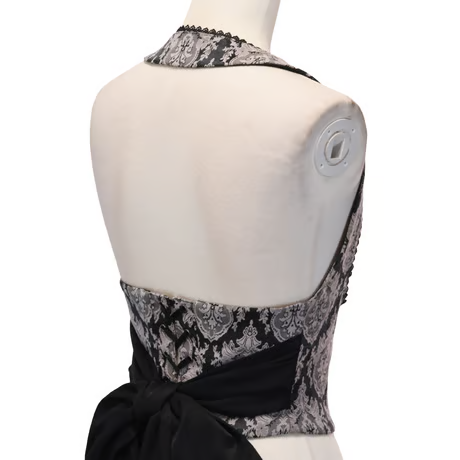 [Sheglit] Shegrit "Victorian" Halter Ribbon Chaleco Navy/Negro