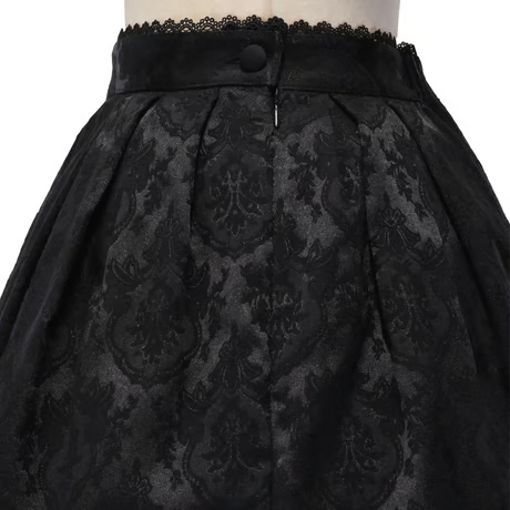 【Sheglit】シェグリット　"Victorian"タックスカート　グレー/ネイビー/ブラック