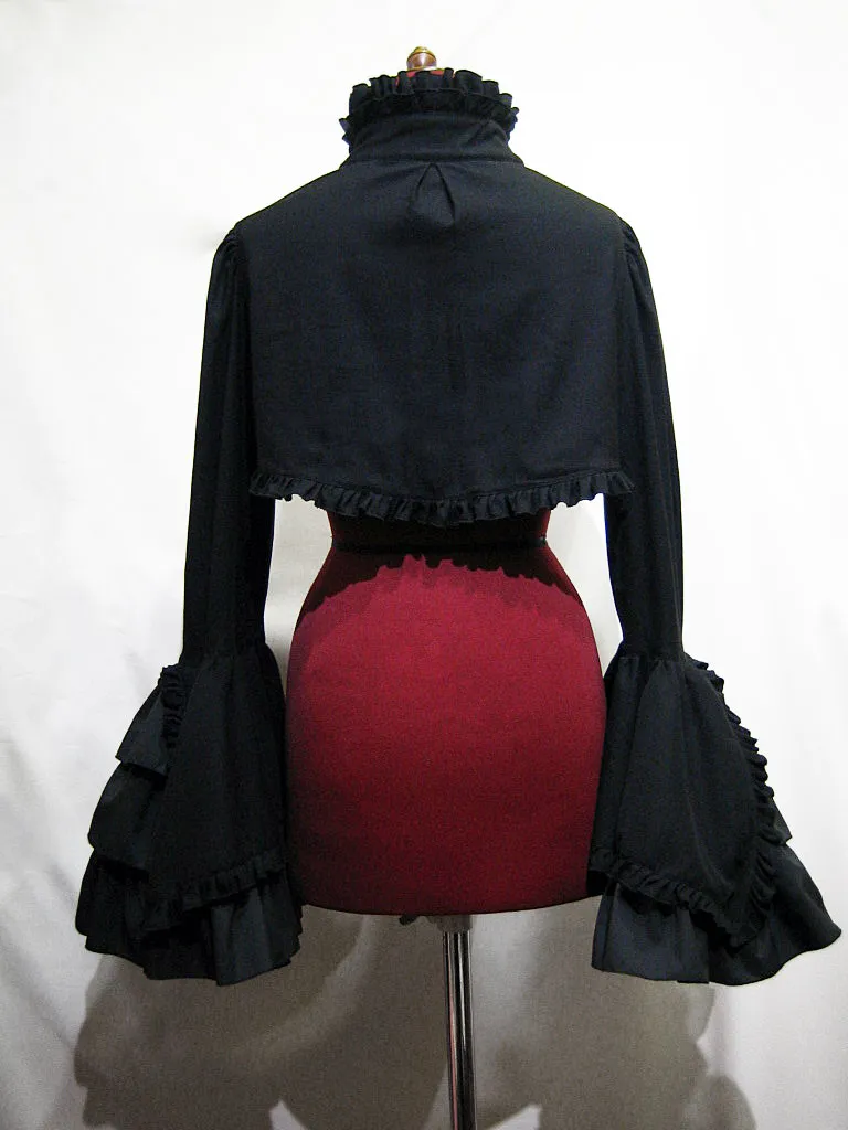[MARBLE] MarblePrincess SleeveDecorative dress with bolero: black lace dress x black lace bolero