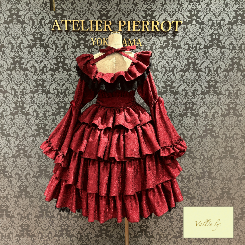 [valléelys]Coquelicot Dress中長提花布　