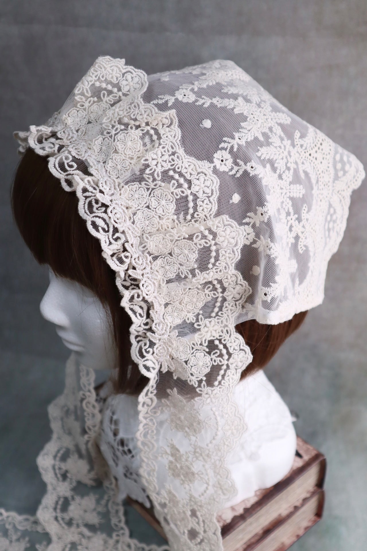 [Morun×Muuna Stoik] Morun Muuna Stoik French Babushka Ecru★Winter sale until February 23rd★