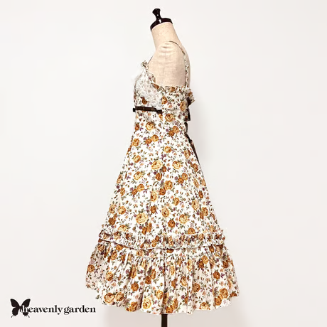 【heavenly garden 】ヘヴンリィ ガーデン　ローズプリンセスラインジャンパースカート・イエロー