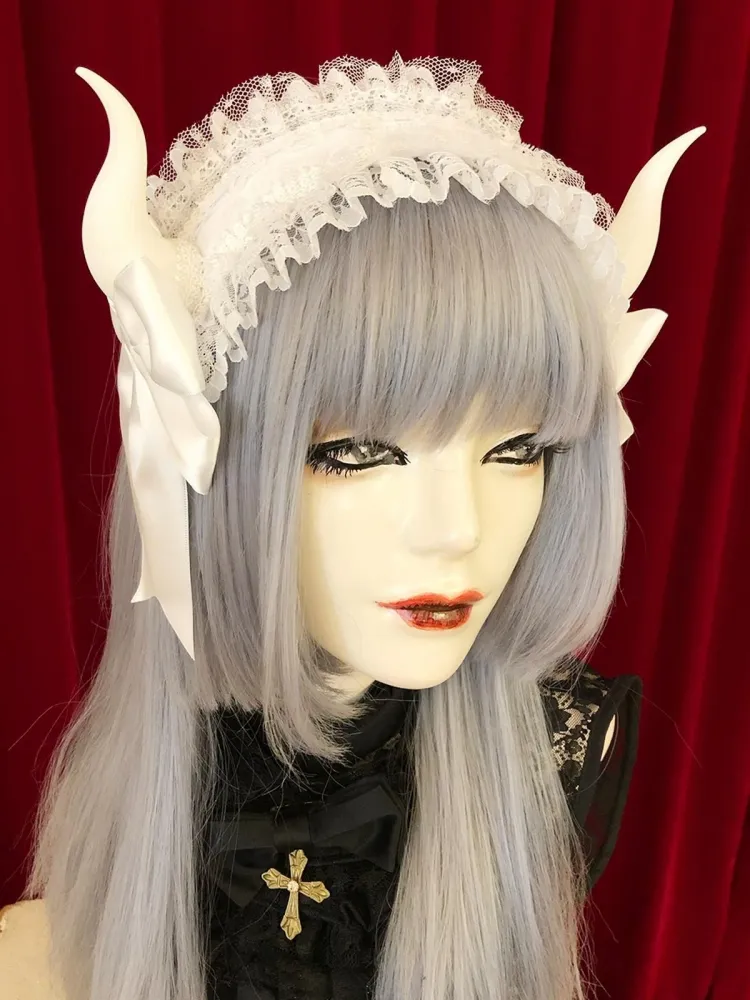 [Estrellas] Estrellas Devilhorn Head Dress/White x White