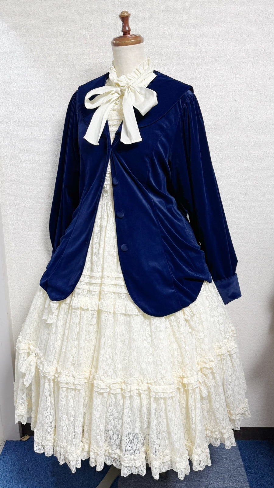 【Physical Drop】フィジカルドロップ　レディ別珍ジャケット【ネイビー・プラスサイズ】