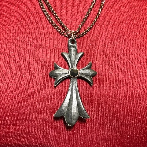 [Marble] Marble★Not eligible for SALE★ Far collar cape with decoration cross+sleeves Long flare coat: black