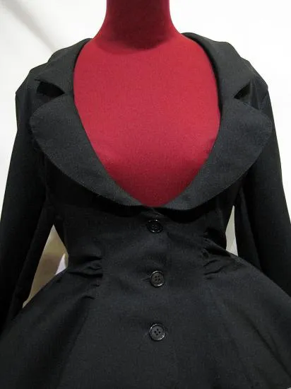 【MARBLE】マーブル　姫袖用流麗ドレープジャケット：黒