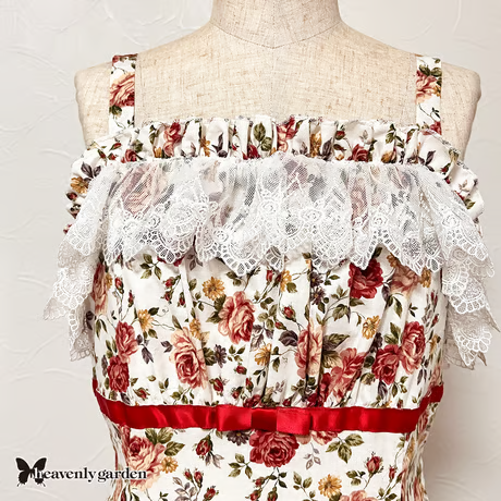 [Jardin céleste] Jupe pull Heavenly Garden Rose Princess Line - Rouge