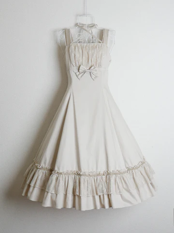 【Victorian maiden】ヴィクトリアンメイデン　ノーブルサテンマリーローズドレス　ベージュ/ネイビー