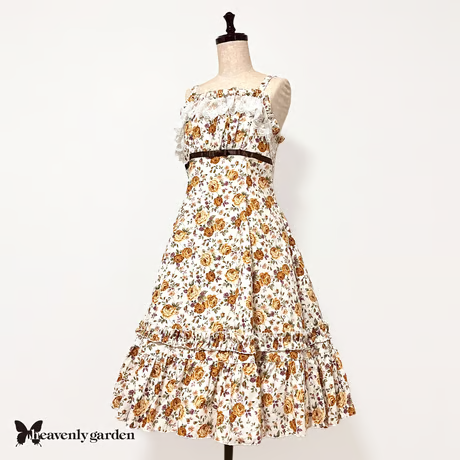 【heavenly garden 】ヘヴンリィ ガーデン　ローズプリンセスラインジャンパースカート・イエロー