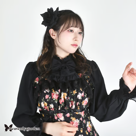 [himmlischer Garten] Heavenly Garden Rose Princess Line PulloverrockBlack