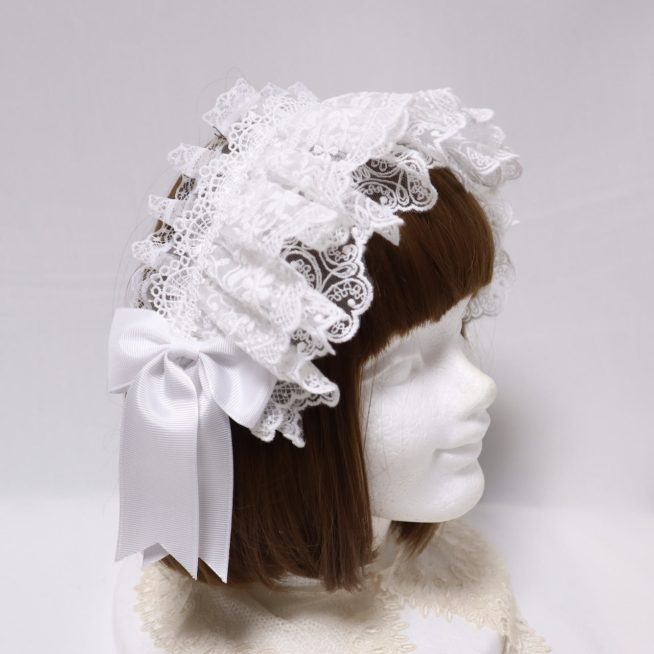 【Morun×Muuna Stoik】모란 무나스토틱 Libra 헤드 드레스 생성/화이트/블랙×레드/블랙×화이트/블랙×블랙/블랙×그린