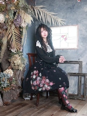 【Morun×Muuna Stoik】モランムーナストイック　Rose thorn bouquet」スカート　生成り/黒