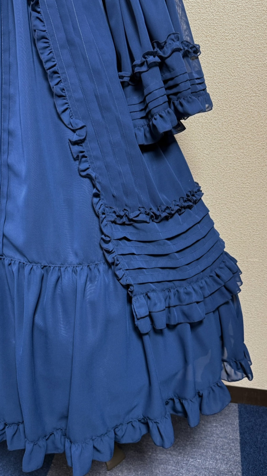 【Physical Drop】フィジカルドロップ　クラシカル姫袖ドレス【ネイビー】