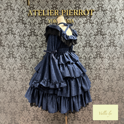 [valléelys]Coquelicot Dress中長提花布　