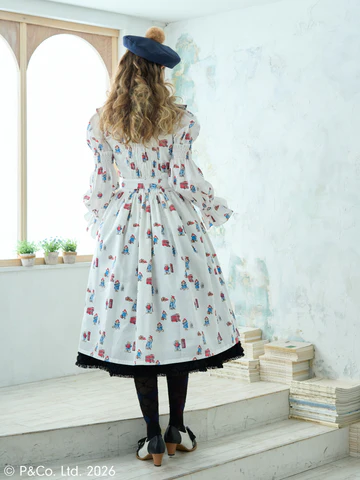 【Victorian maiden】ヴィクトリアンメイデン　Paddington™ エプロンドレス　ホワイト/ベージュ