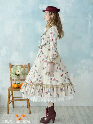 【Victorian maiden】ヴィクトリアンメイデン　Paddington™ クラシカルドールロングドレス（ノーマルサイズ)　ホワイト/ベージュ