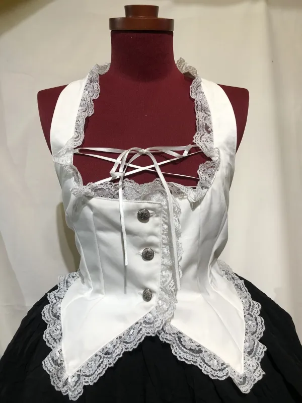 [Mármol] Marble Chrak Corset Style Vest: Negro x negro