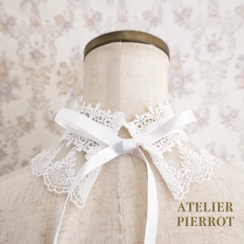 【ATELIER PIERROTAntelier Piero蕾絲螺絲白色/波爾多/紫色/海軍/黑色