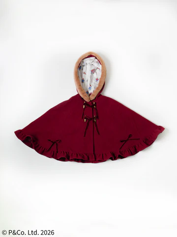 [Victorian Maiden] Victorian Maiden Paddington™ Duffel Cape Beige/Bordeaux/Navy