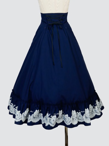 【Victorian maiden】ヴィクトリアンメイデン　★ご予約受付中★ vintageレースプリントバッスルスカート