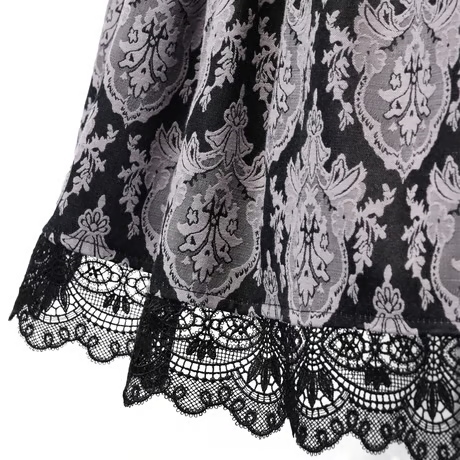 【Sheglit】シェグリット　"Victorian"タックスカート　グレー/ネイビー/ブラック
