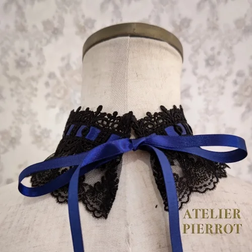 【ATELIER PIERROTAntelier Piero蕾絲螺絲白色/波爾多/紫色/海軍/黑色