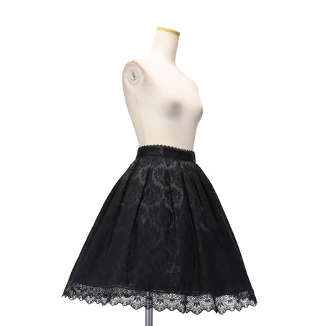 【Sheglit】シェグリット　"Victorian"タックスカート　グレー/ネイビー/ブラック