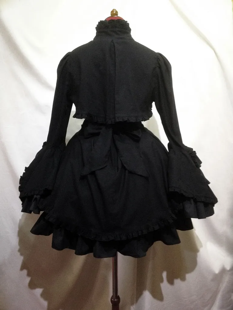 [MARBLE] MarblePrincess SleeveDecorative dress with bolero: black lace dress x black lace bolero