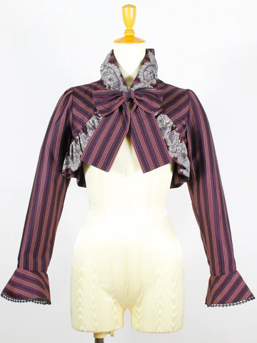 [Doncella victoriana] Régimen de encaje vintage Elizabeth Bolero Té de leche beige/verde/Burdeos/carbón de carbón