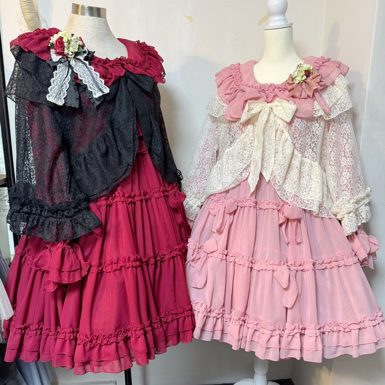 [Physical Drop] Physical Drop Chiffon Baby Doll [Bordeaux Regular Size]