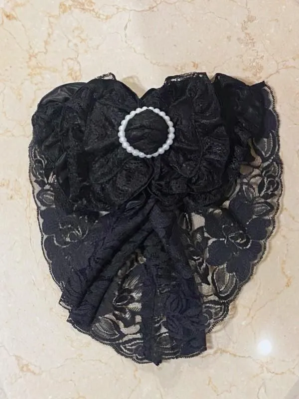 [Marmor] Marmorperlenschinke Ander Kopfkleid: Weiße x weiße Spitze