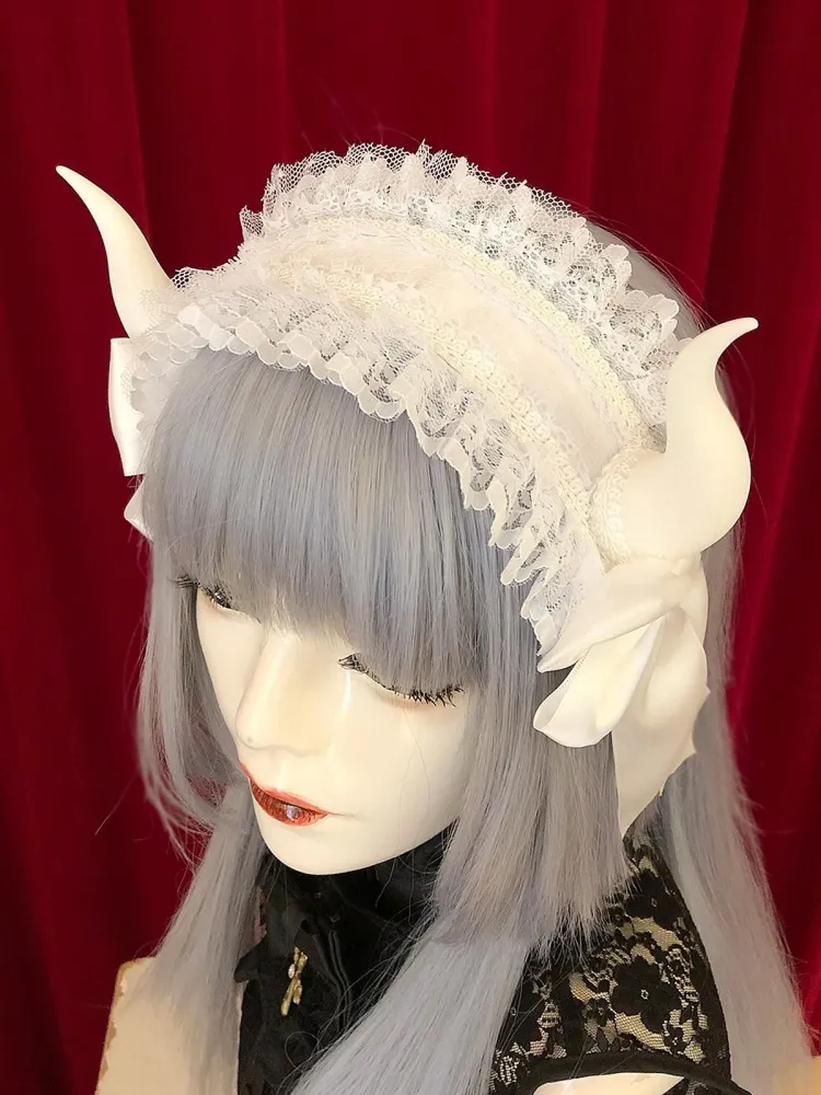 [Estrellas] Estrellas Devilhorn Head Dress/White x White