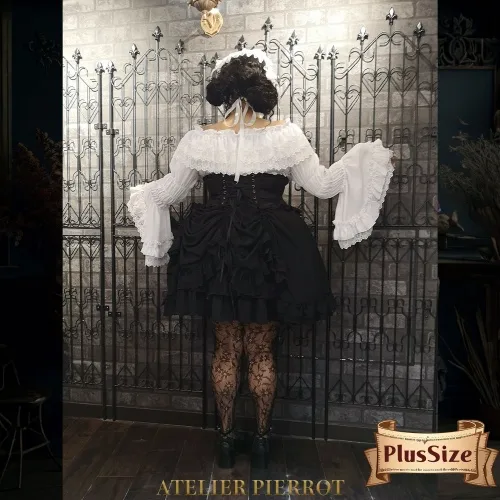 【ATELIER PIERROT]維多利亞時代的荷葉邊雪紡裙子加上 Size　