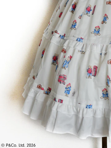 【Victorian maiden】ヴィクトリアンメイデン　Paddington™ ティアードドレス　ホワイト/ベージュ