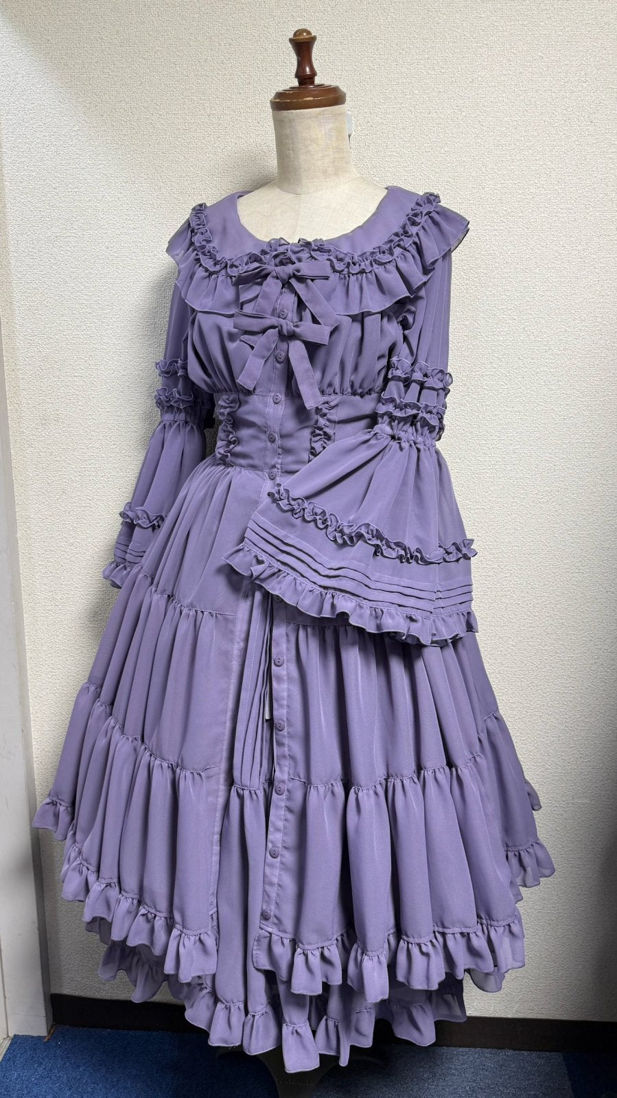 【Physical Drop】フィジカルドロップ　クラシカル姫袖ドレス【ラベンダー】