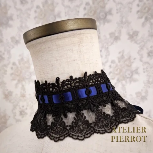 【ATELIER PIERROTAntelier Piero蕾絲螺絲白色/波爾多/紫色/海軍/黑色