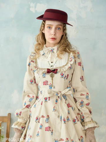 【Victorian maiden】ヴィクトリアンメイデン　Paddington™ クラシカルドールロングドレス（ノーマルサイズ)　ホワイト/ベージュ