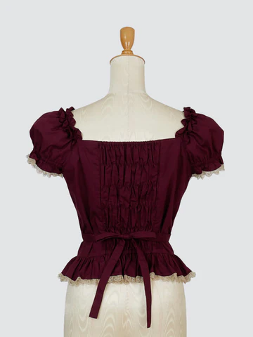 【Victorian maiden】ヴィクトリアンメイデン　★ご予約受付中★ vintageレースプリントスリーブフリルビスチェ