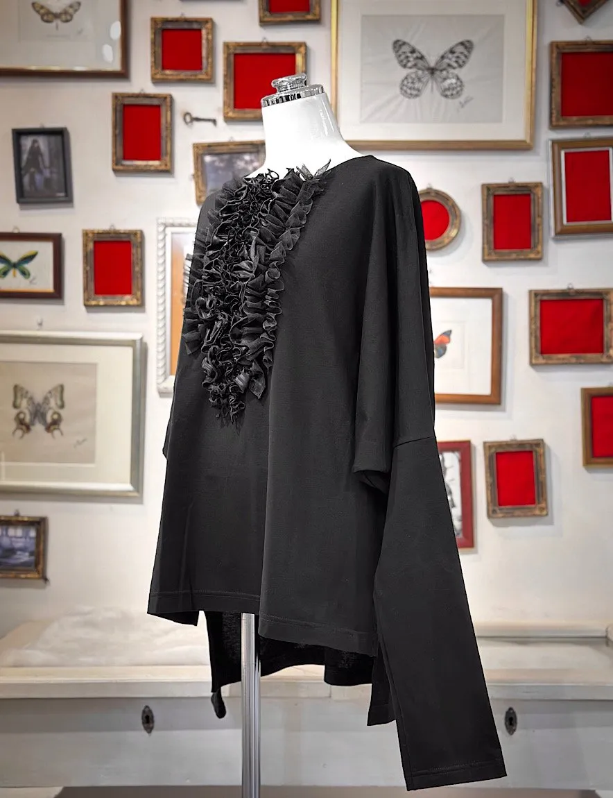 【Na+H】エヌエープラスエイチ　prayerフリルドルマンカットソー