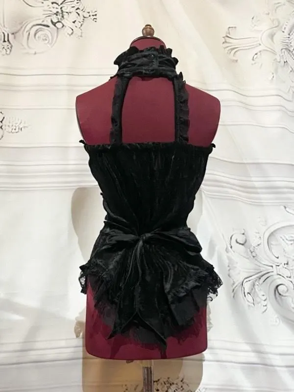 [大理石]带配件的大理石带蕾丝胸围：波尔多图案x黑色