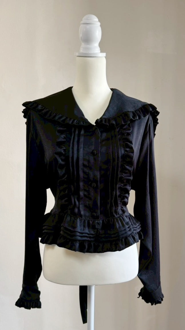 [Physical Drop] Physical Drop Matrosen-Überbluse [schwarz]