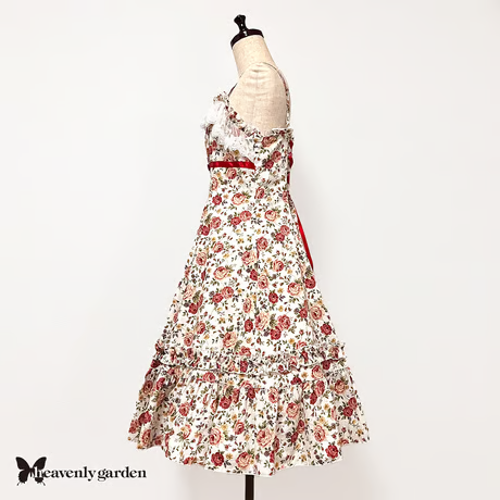 [Jardin céleste] Jupe pull Heavenly Garden Rose Princess Line - Rouge