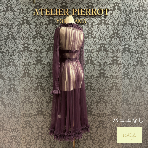 【Vallée lys】ヴァレリス　Nocturne Tulle Cardigan　Pink/新色Bordeaux/新色Purple/新色Gray/新色Khaki/Black