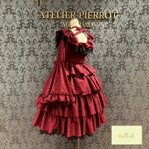 [valléelys]Coquelicot Dress中長提花布　